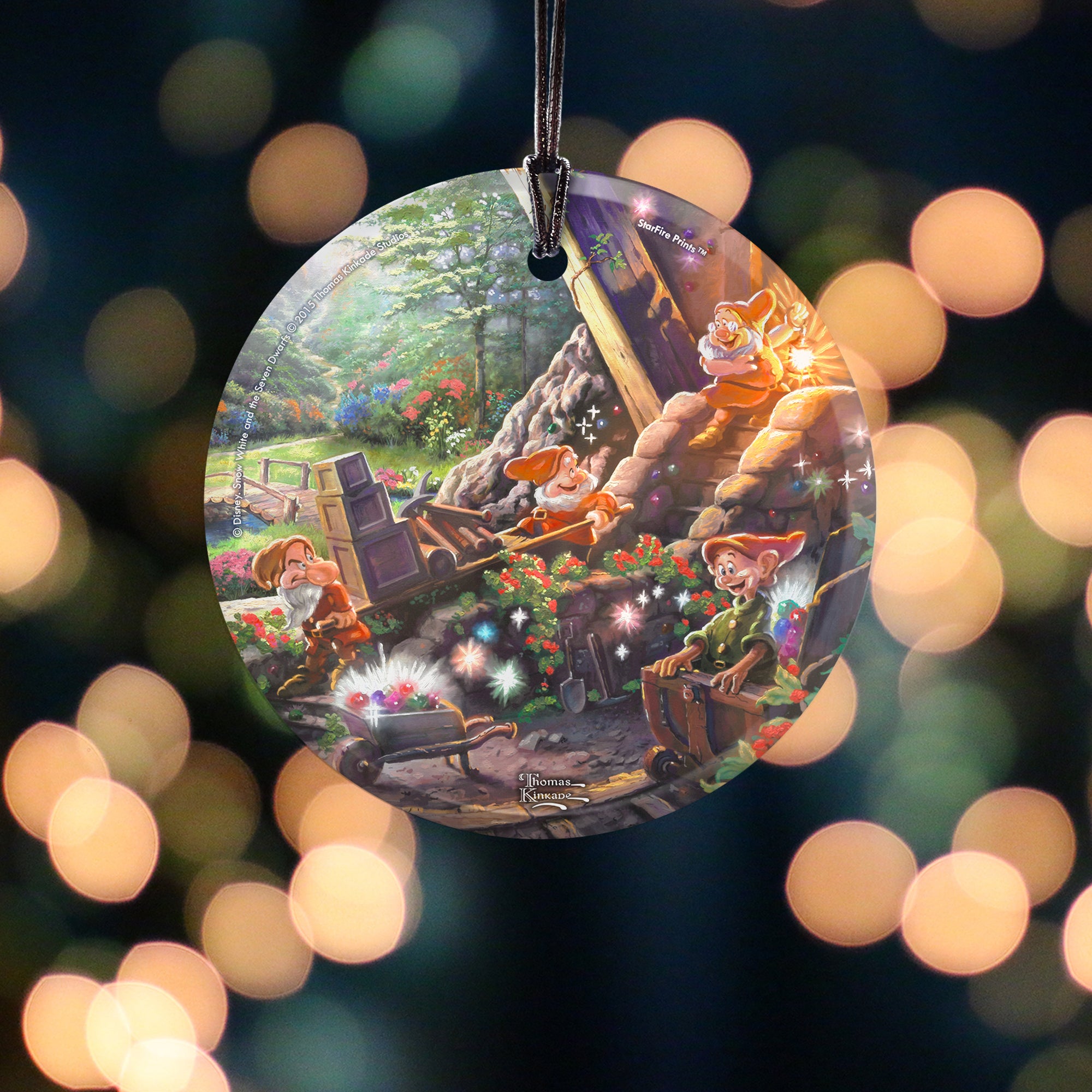 Disney (Snow White - Doc, Happy, Grumpy, Dopey) StarFire Prints™ Hanging Glass Print SPCIR558